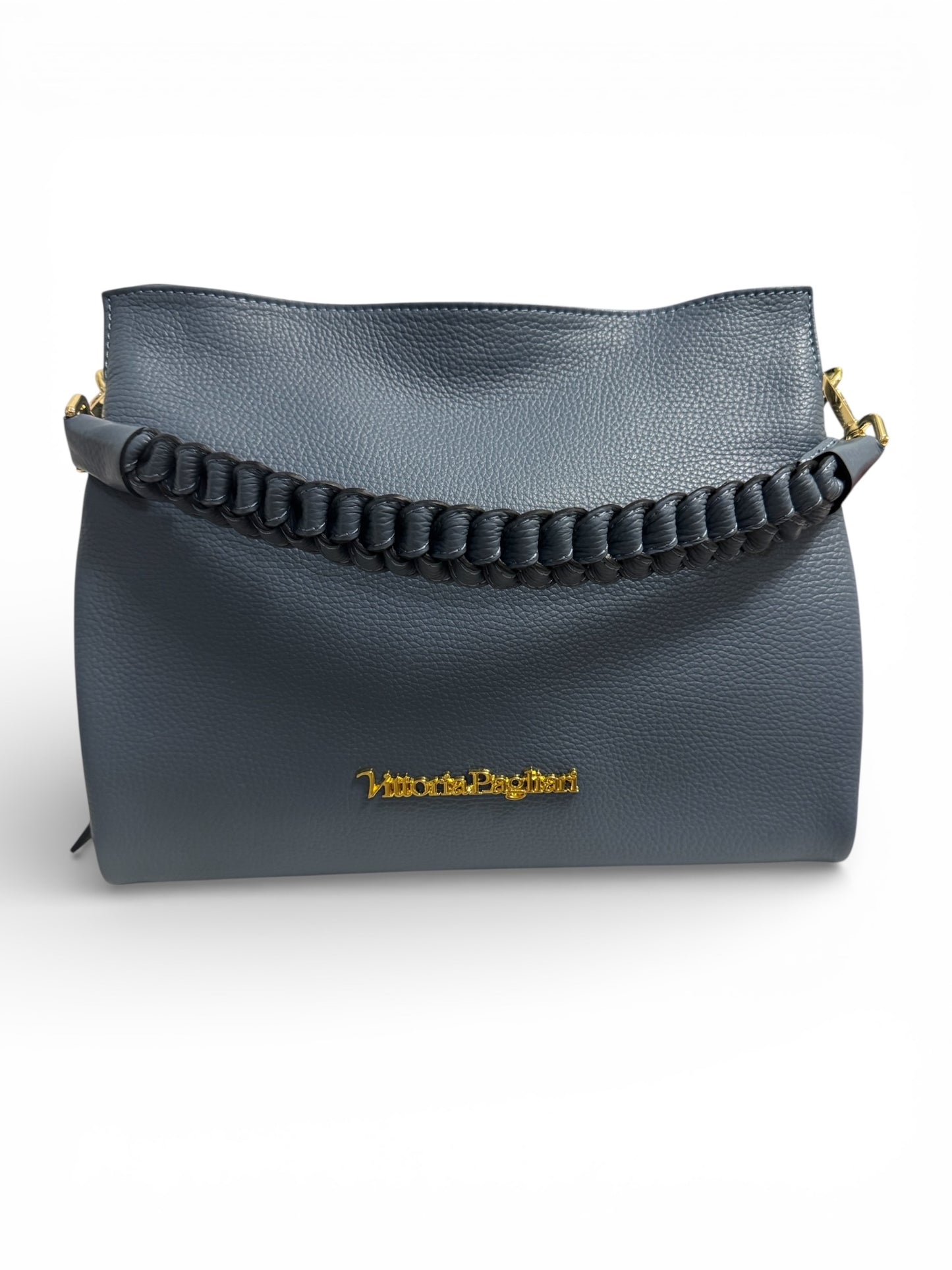 Borsa a Spalla con Manico Intrecciato