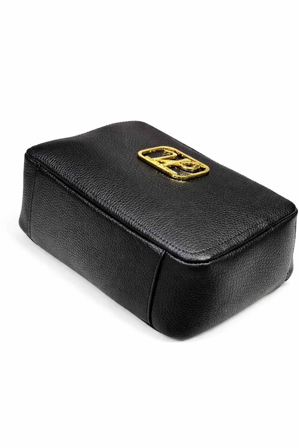 Borsa “Saponetta” doppia zip in pelle martella