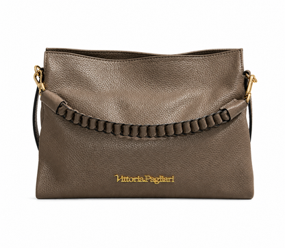 Borsa a Spalla con Manico Intrecciato