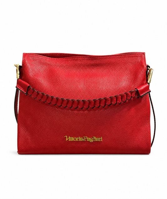 Borsa a Spalla con Manico Intrecciato