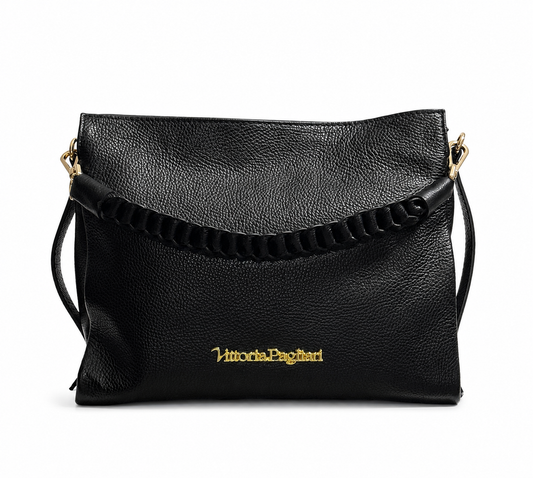 Borsa a Spalla con Manico Intrecciato