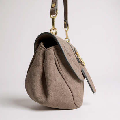Borsa a spalla in camoscio
