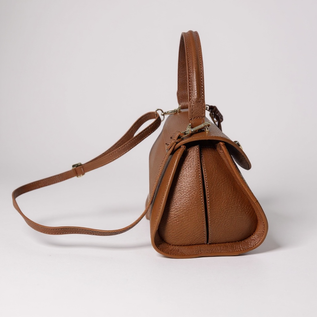Borsa a Mano in Pelle con Tracolla