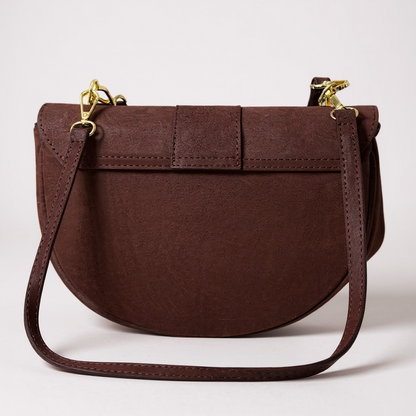 Borsa a spalla in pelle camoscio