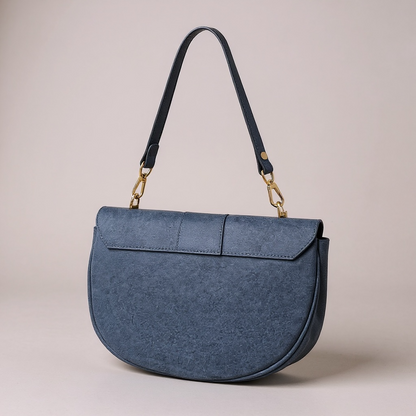 Borsa a spalla in pelle camoscio