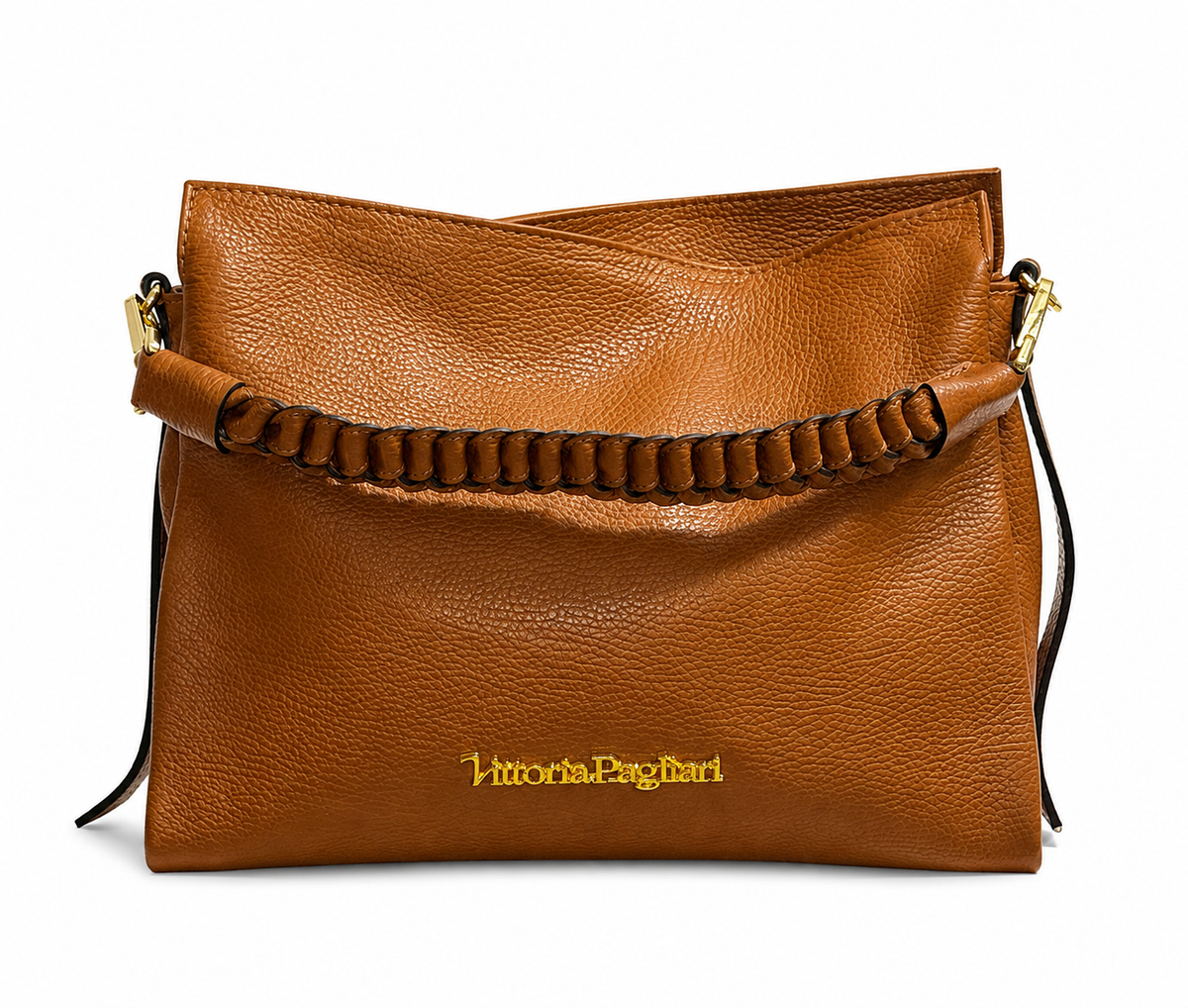Borsa a Spalla con Manico Intrecciato