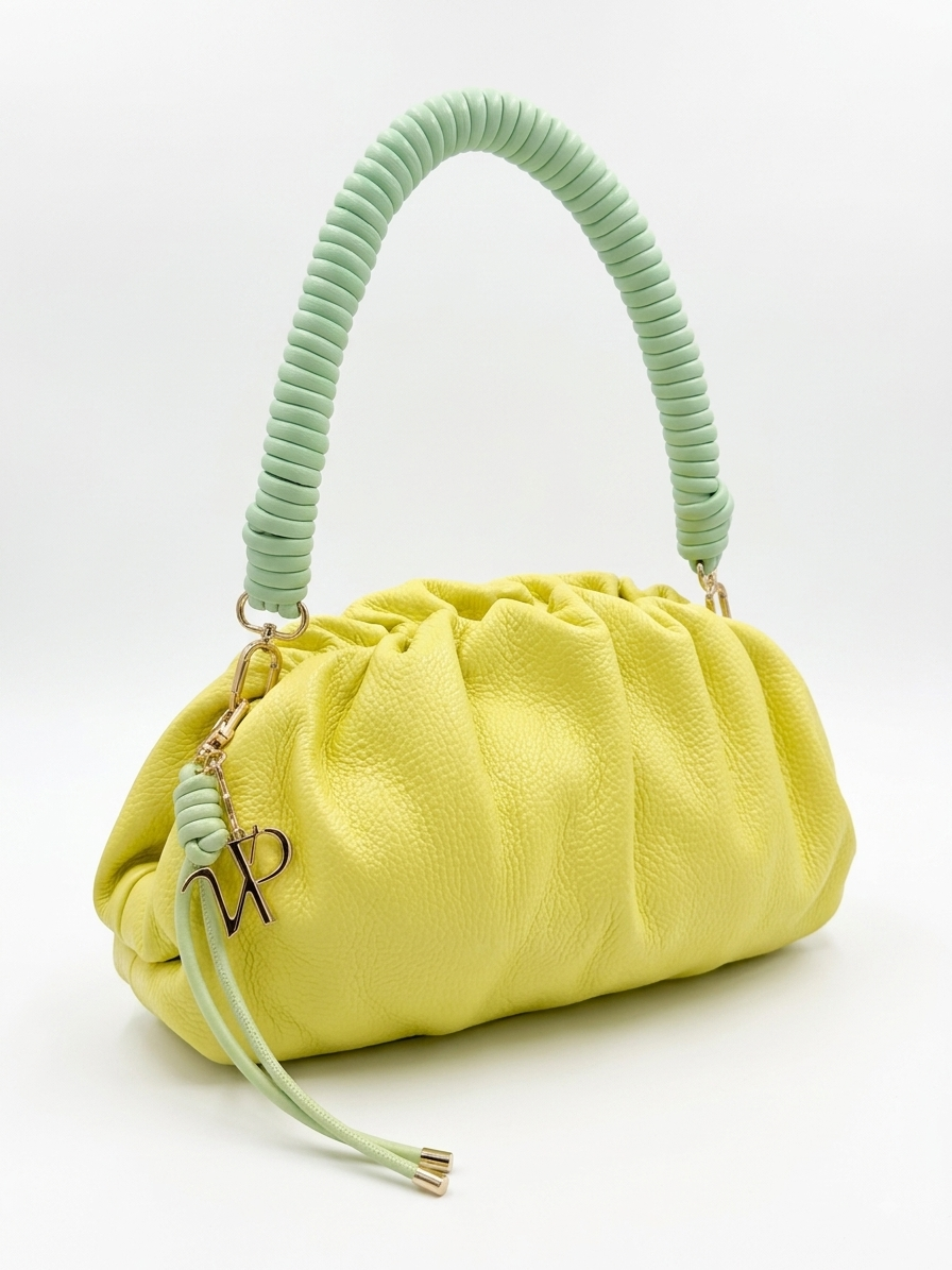 Borsa Pouch in Pelle Martellata