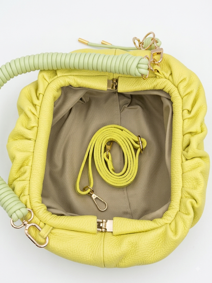 Borsa Pouch in Pelle Martellata
