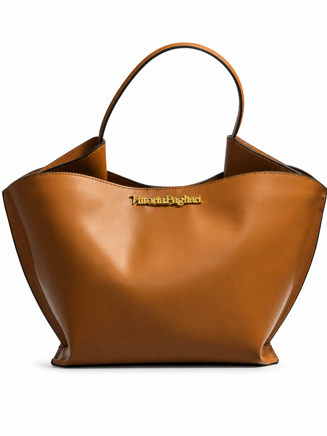Borsa a mano in pelle liscia