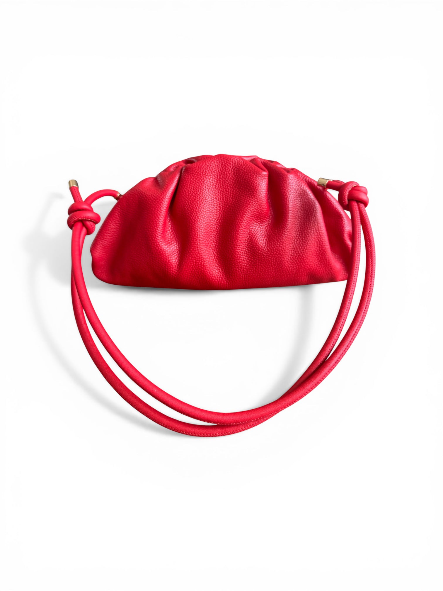 Borsa pouch in pelle martellata,