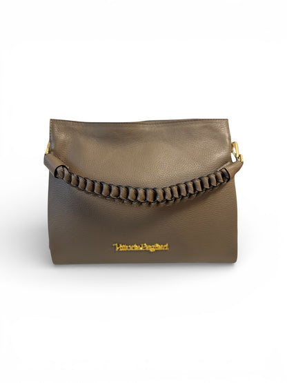 Borsa a Spalla con Manico Intrecciato