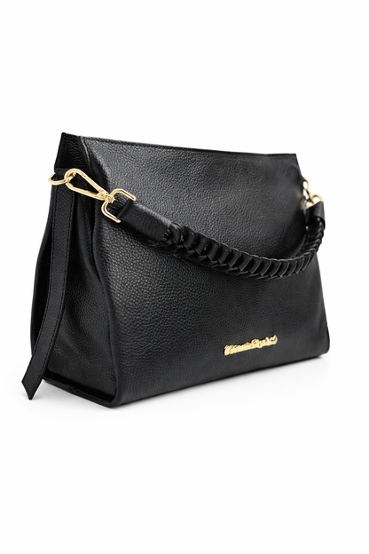 Borsa a Spalla con Manico Intrecciato