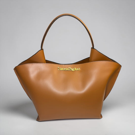 Borsa a mano in pelle liscia
