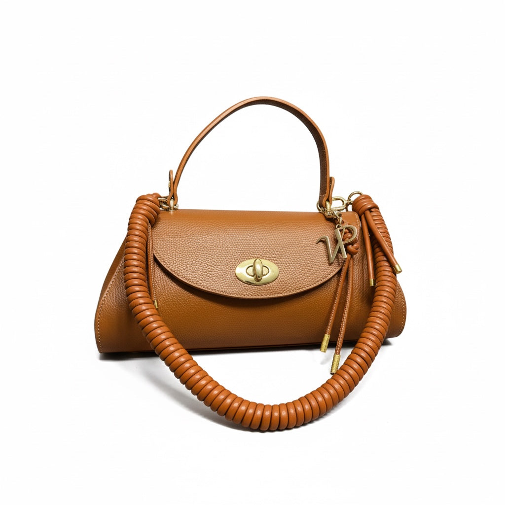 Borsa a Mano in Pelle con Tracolla