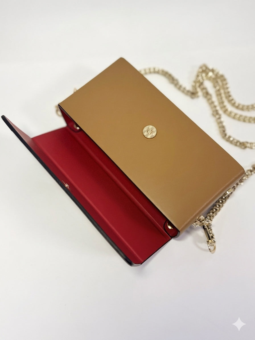Mini Borsetta in Pelle  con Tracolla a Catena