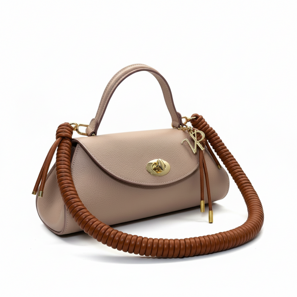 Borsa a Mano in Pelle con Tracolla