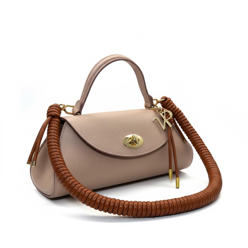 Borsa a Mano in Pelle con Tracolla