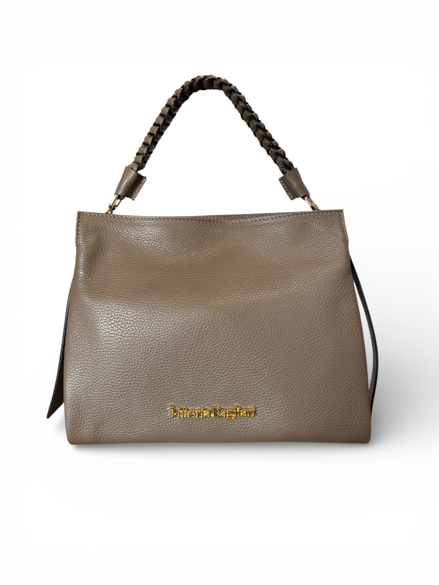 Borsa a Spalla con Manico Intrecciato