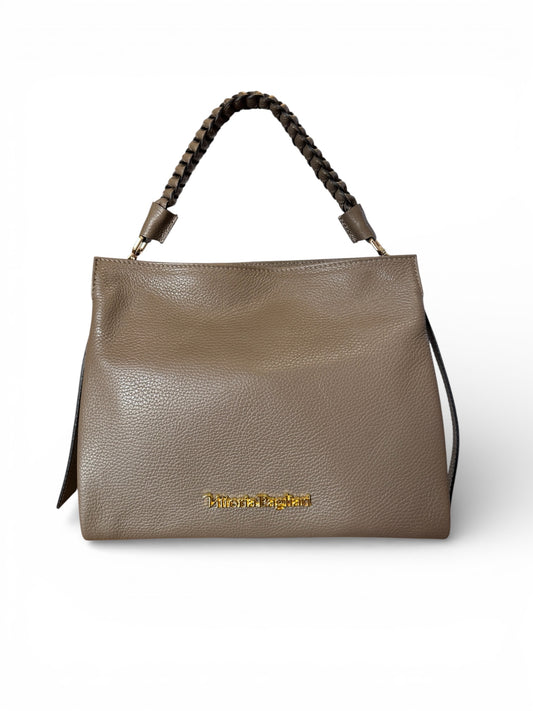 Borsa a Spalla con Manico Intrecciato
