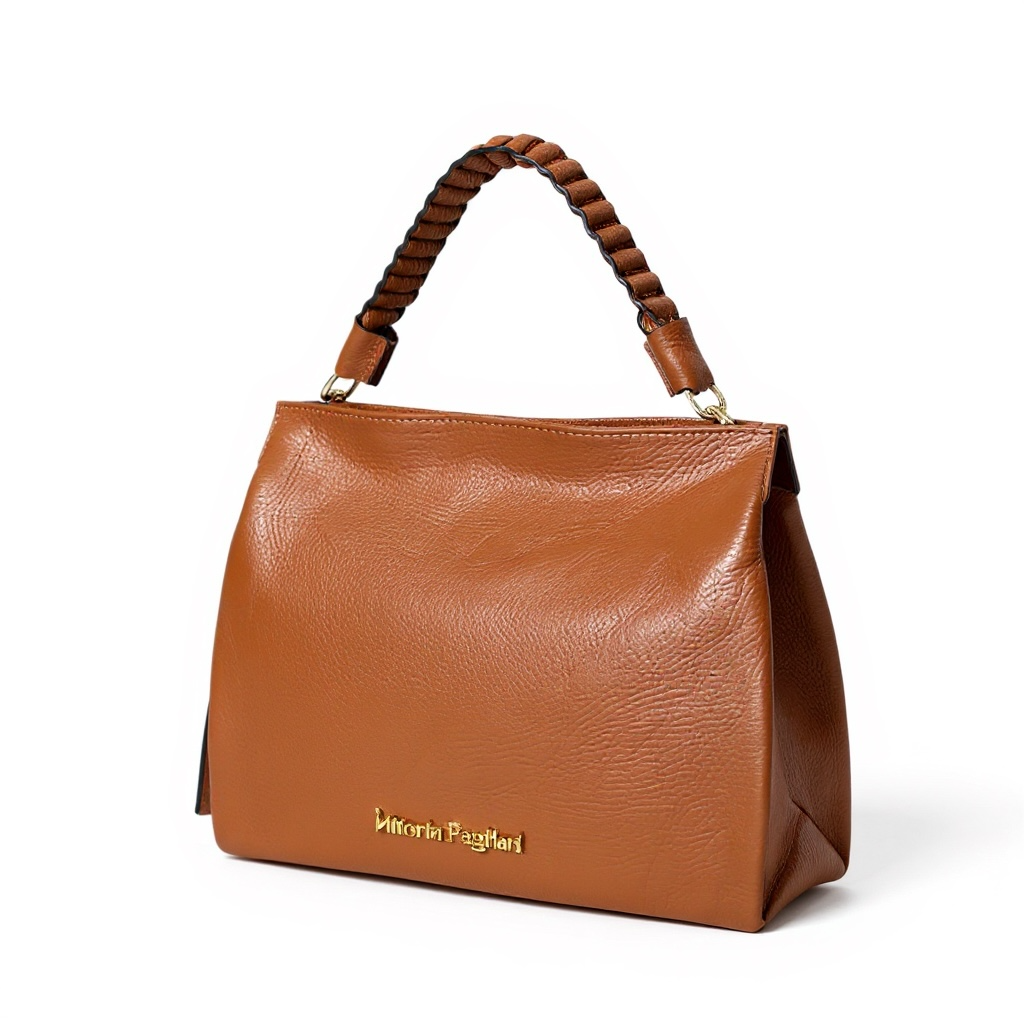Borsa a Spalla con Manico Intrecciato