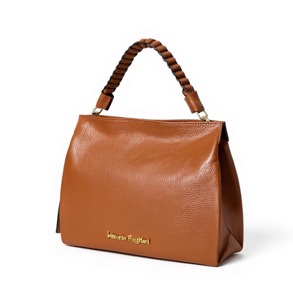 Borsa a Spalla con Manico Intrecciato