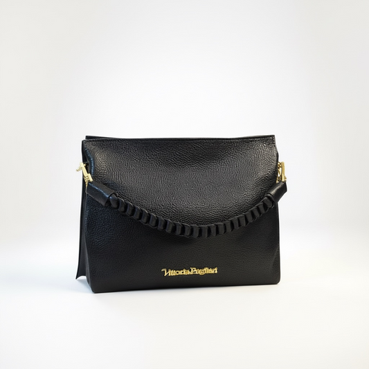 Borsa a Spalla con Manico Intrecciato