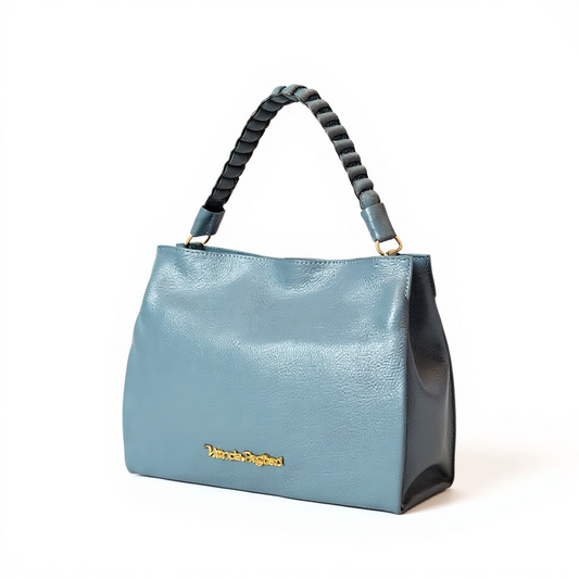 Borsa a Spalla con Manico Intrecciato