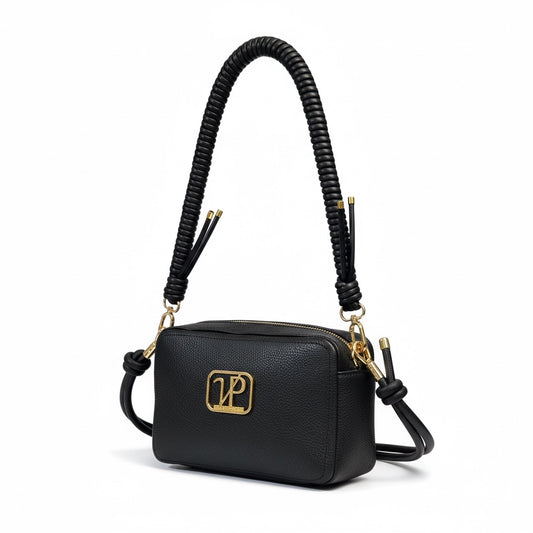 Borsa “Saponetta” doppia zip in pelle martella